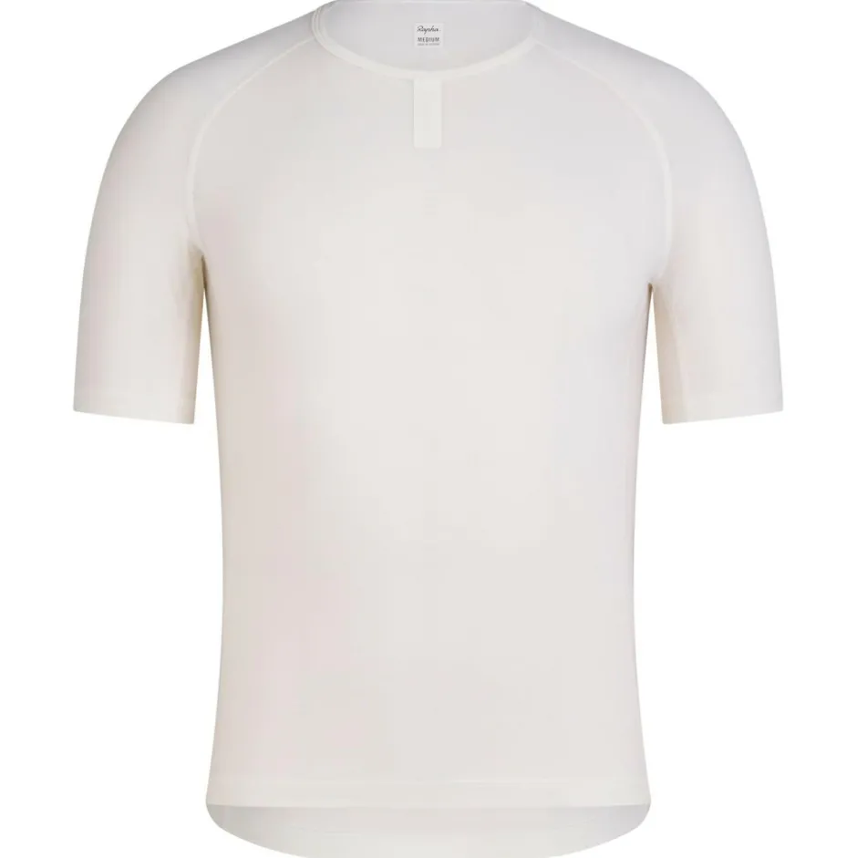 Rapha Fahrradbekleidung|Merinounterwäsche-- Merino Base Layer Short Sleeve - Merinounterwäsche Cream / White