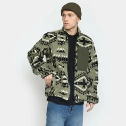Revolution - Printed Pocket Teddy - Fleecejacke Green Clearance