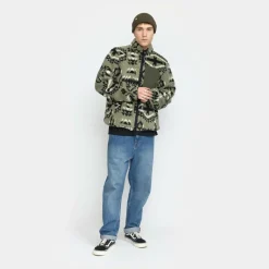 Revolution - Printed Pocket Teddy - Fleecejacke Green Clearance