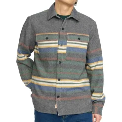 Revolution - Utility Shirt Stripes - Hemd Green Outlet