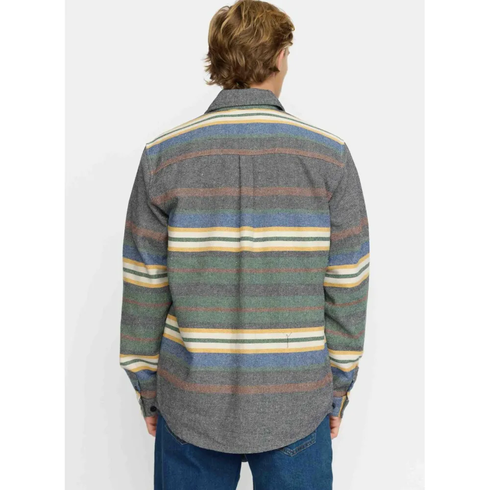 Revolution - Utility Shirt Stripes - Hemd Green Outlet