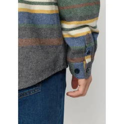 Revolution - Utility Shirt Stripes - Hemd Green Outlet