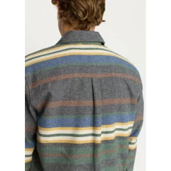 Revolution - Utility Shirt Stripes - Hemd Green Outlet