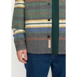 Revolution - Utility Shirt Stripes - Hemd Green Outlet