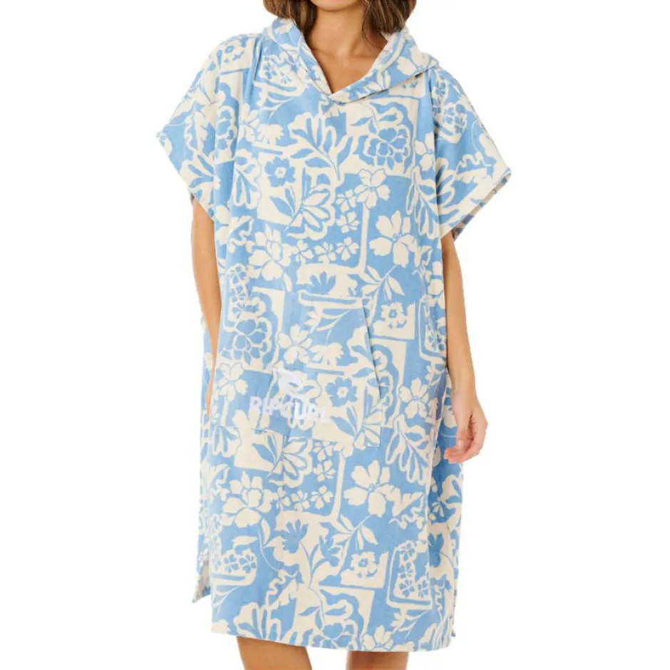 Rip Curl Bademode-- Women's Mixed Hooded Towel - Surf Poncho Blissful Blue