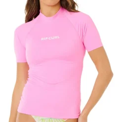 Rip Curl Bademode-- Women's Molokai S/S Solid UPF Rashguard - Lycra