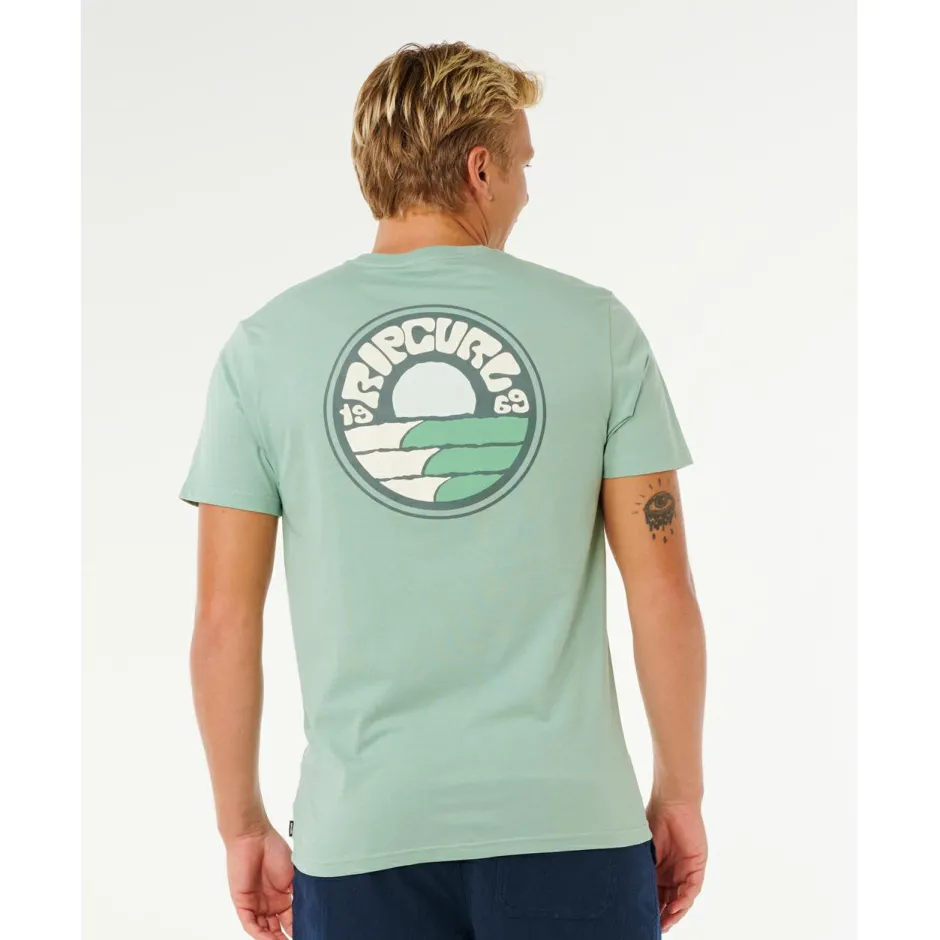 Rip Curl Alltagsbekleidung|T-Shirts-- Pacific Rinse Stacked Tee - T-Shirt