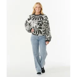 - Woen' AOT - TY Wiia Jacquard Crew - Puover < Rip Curl Hot