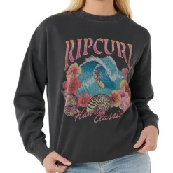 Rip Curl Pullover & Hoodies|Alltagsbekleidung-- Women's Hawaii Classic Heritage Crew - Pullover Washed Black