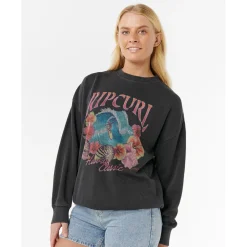 Rip Curl Pullover & Hoodies|Alltagsbekleidung-- Women's Hawaii Classic Heritage Crew - Pullover Washed Black