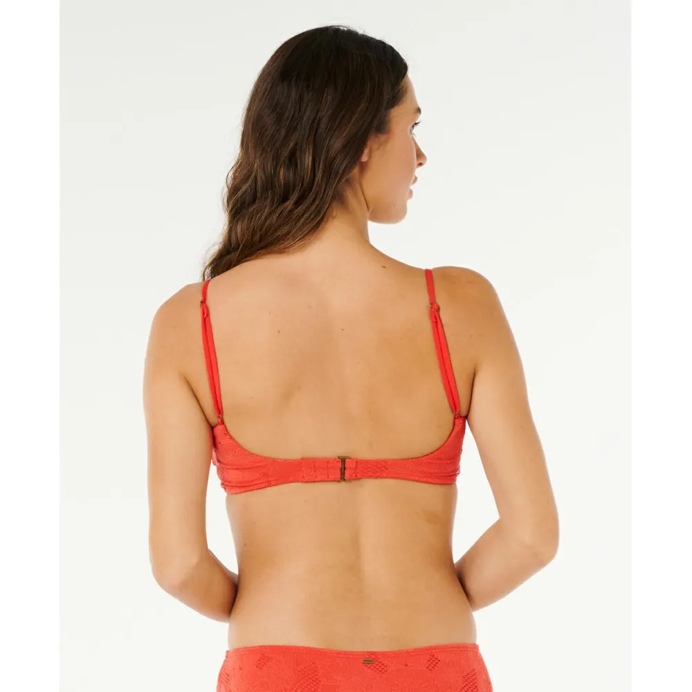 Rip Curl - Women's Oasis Multi Fit Bandeau - Bikini-Top Red Discount