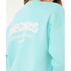 Rip Curl - Women's Surf Puff Inspired Crew - Pullover Light Sea Blue