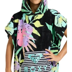 Roxy Bademode|Alltagsbekleidung-- Kid's RG Stay Magical Printed - Surf Poncho Anthracite Aquarella Active Rg