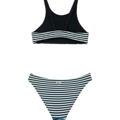 Roxy Bademode-- Kid's Active RG Crop Top Set - Bikini Anthracite Aquarella Active Rg