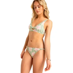 Roxy Bademode-- Women's Hibiscus Daze Hipster - Bikini-Bottom Basil Party Waves Yw