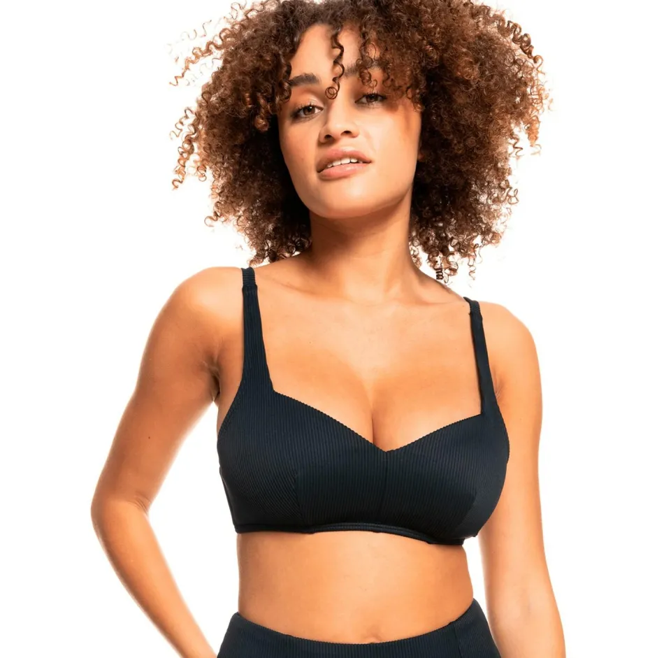 Roxy Bademode-- Women's Rib Love The Sun Ray - Bikini-Top Anthracite