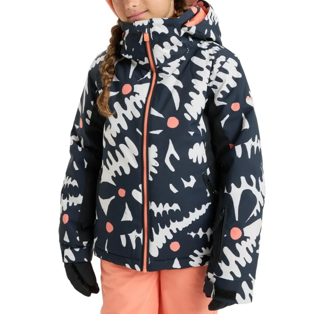 Roxy - Girl's Free Jet - Skijacke True Black Big Flower