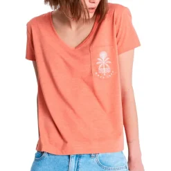 Roxy - Woen' aguna Green V Neck - T-hirt