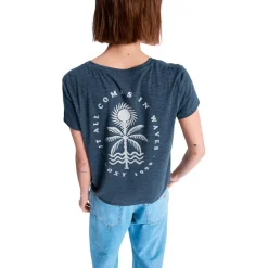 Roxy - Woen' aguna Green V Neck - T-hirt
