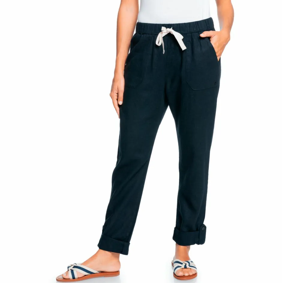 Roxy Hosen|Alltagsbekleidung-- Women's On The Seashore Linen Cargo Trousers - Freizeithose