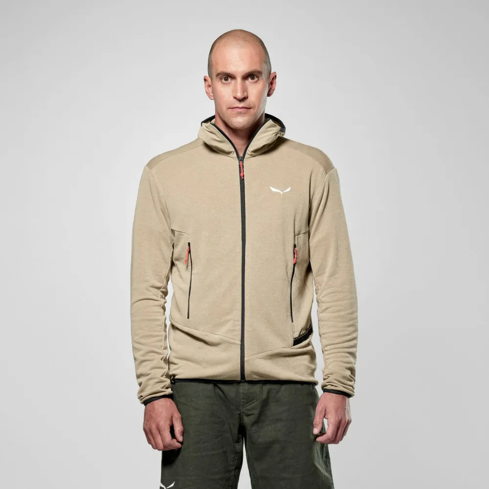 Salewa - Agner Hemp 2 Hooded Jacket - Fleecejacke Quicksand Hot
