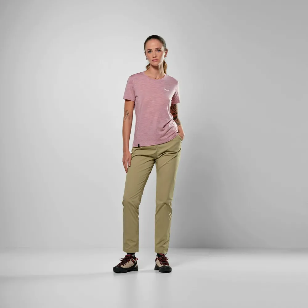 Salewa - Women's Eagle Minilogo Alpine Merino T-Shirt - Merinoshirt Quicksand Discount