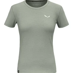 Salewa Wanderbekleidung|T-Shirts-- Women's Eagle Minilogo AM T-Shirt - Merinoshirt Shadow