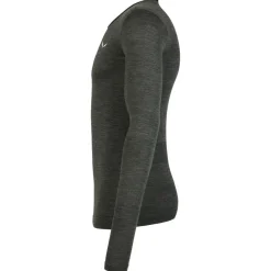 Salewa Kletterbekleidung|Merinounterwäsche-- Zebru Fresh AMR L/S Tee - Merinounterwäsche Black Out