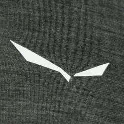 Salewa Kletterbekleidung|Merinounterwäsche-- Zebru Fresh AMR L/S Tee - Merinounterwäsche Black Out