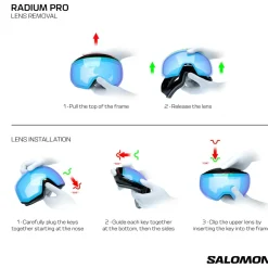 Salomon - Radium Pro S Sigma Cat 3 VLT 11% + Cat 2 VLT 35% - Skibrille Rainy Day Sale