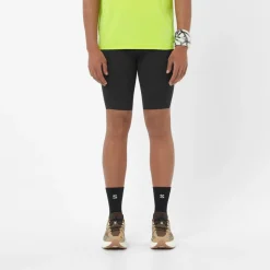 Salomon Laufbekleidung|Hosen-- Sense Stow Short Tights 9'' - Laufshorts Deep Black