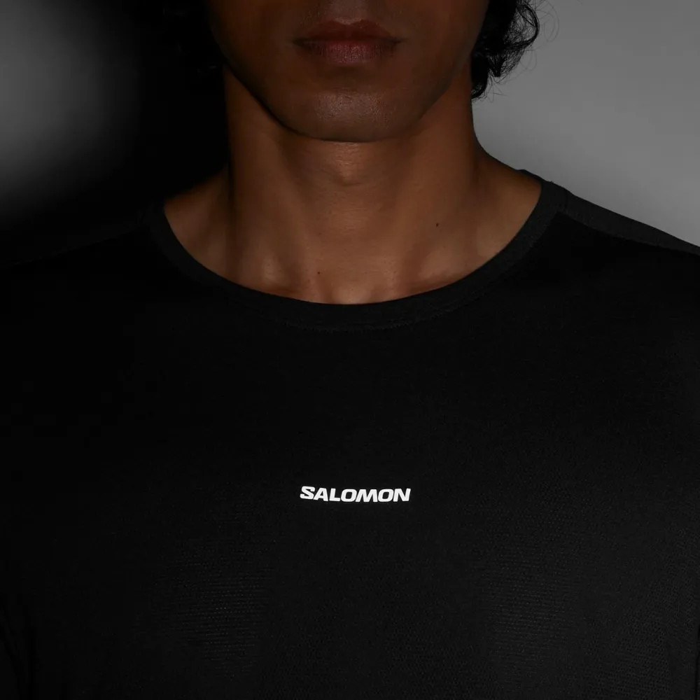 Salomon - SHKout Core L/S Tee GFX - Laufshirt Deep Black Sale