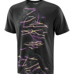 Salomon - SHKout Core S/S Tee GFX - Laufshirt Deep Black Discount