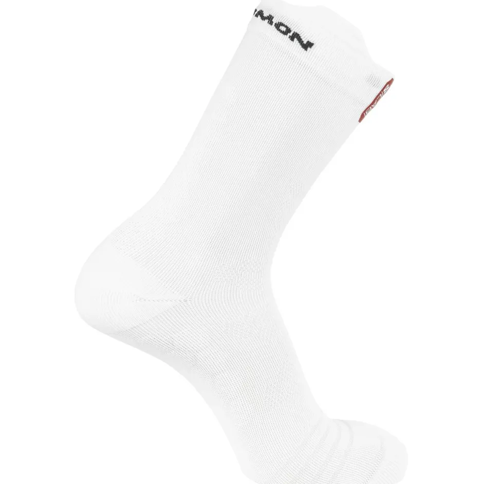 Salomon Socken|Socken-- S/Lab Glide Crew - Laufsocken Vanilla Ice / Pompeian Red