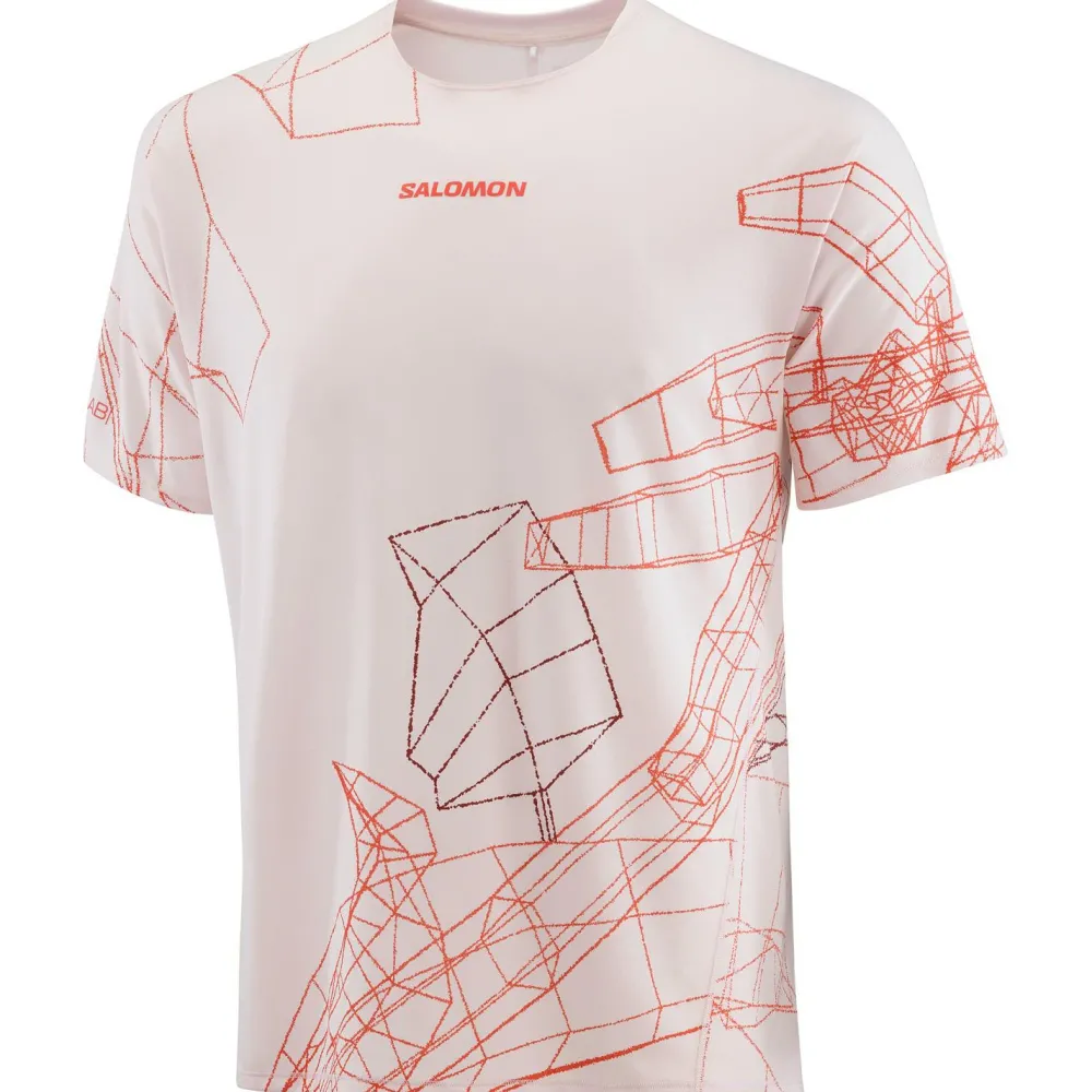 Salomon - S/Lab Speed Tee - Laufshirt Lilac Ash / Fiery Red New