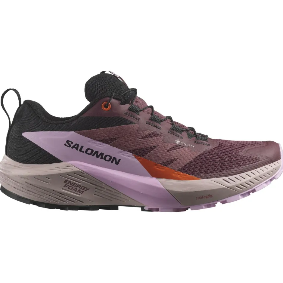 Salomon Trailrunningschuhe|Trail- & Laufschuhe-- Women's Sense Ride 5 GTX - Trailrunningschuhe Catawba Grape / Orchid Bouquet / Cherry Tomato