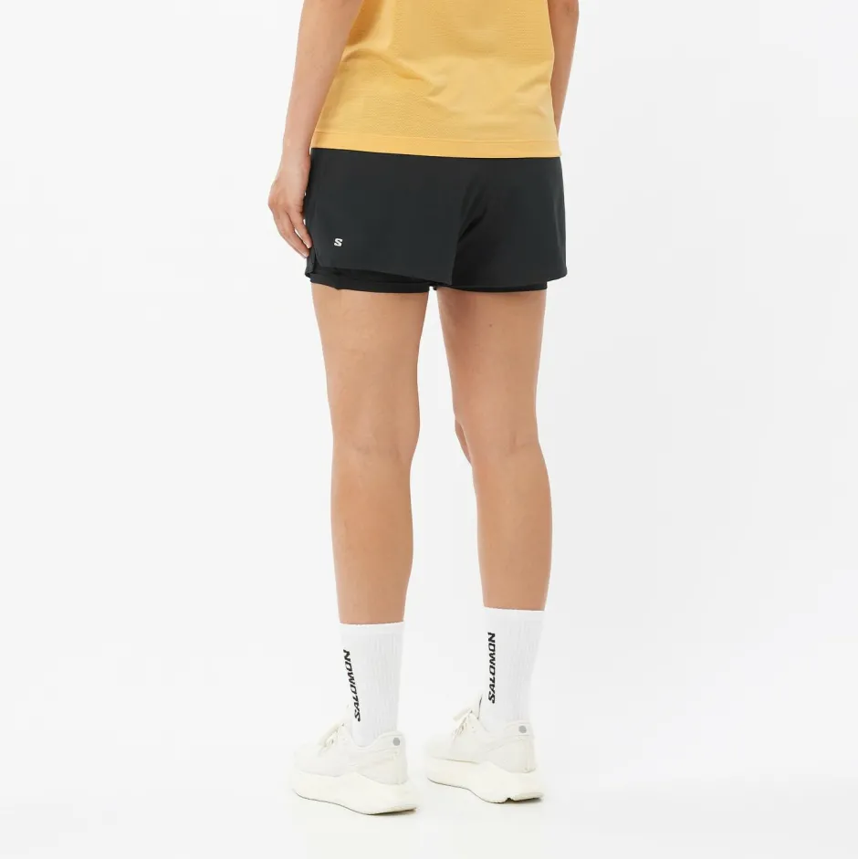 Salomon Laufbekleidung|Hosen-- Women's SHKout Core 2in1 4 - Laufshorts