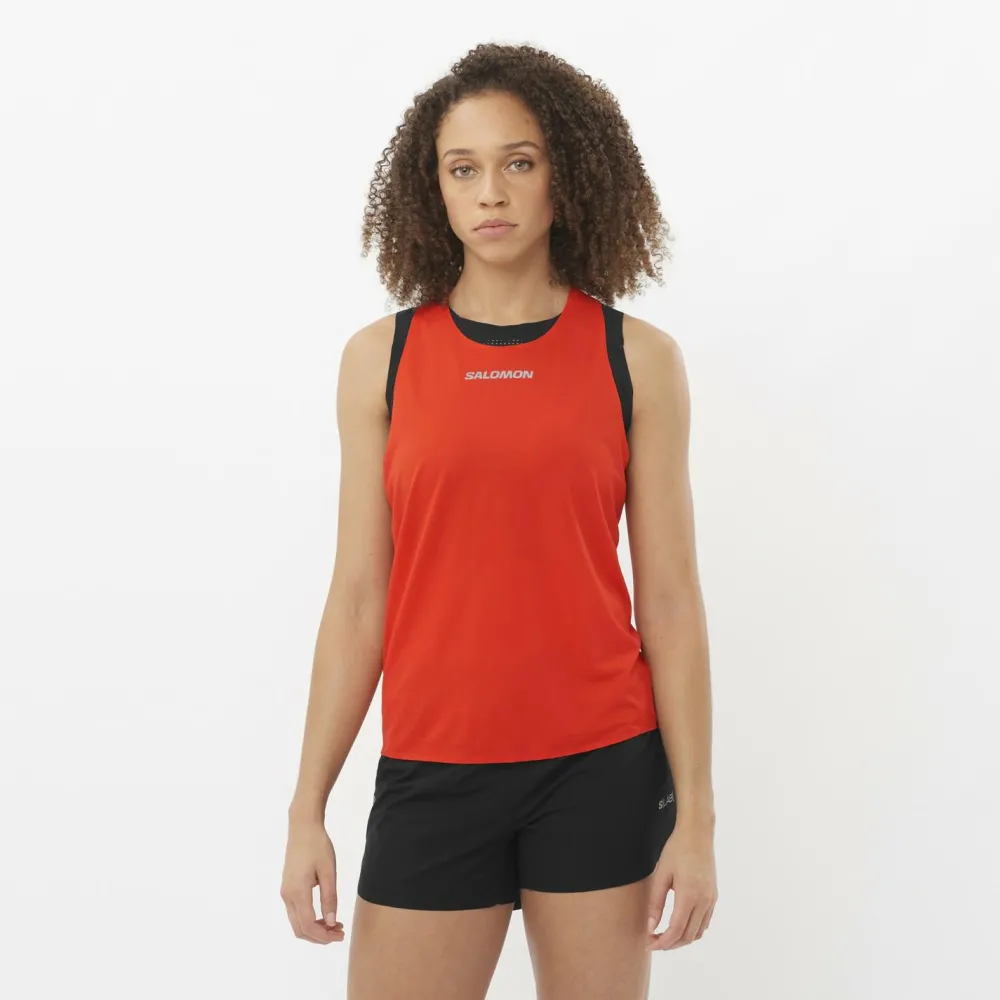 Salomon - Women's S/Lab Speed - Tank Top Fiery Red Outlet