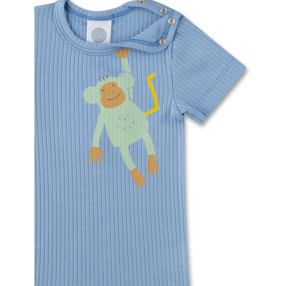 Sanetta - Kid's Body 1/2 Uni with Motif - Alltagsunterwäsche Lilyblue Clearance
