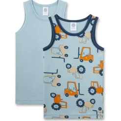 Sanetta - Kid's DP Shirt 337190+337191 - Top Blue Pale Clearance