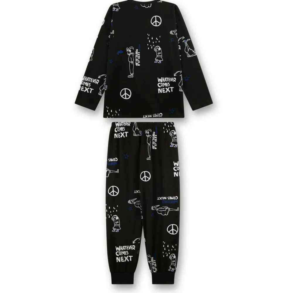 - Kid's Pyjama Long AOP 245916 - Schlafanzug < Sanetta Outlet