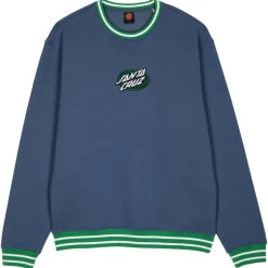Santa Cruz Pullover & Hoodies|Alltagsbekleidung-- Global Oval Dot Front Crew - Pullover Heritage Blue