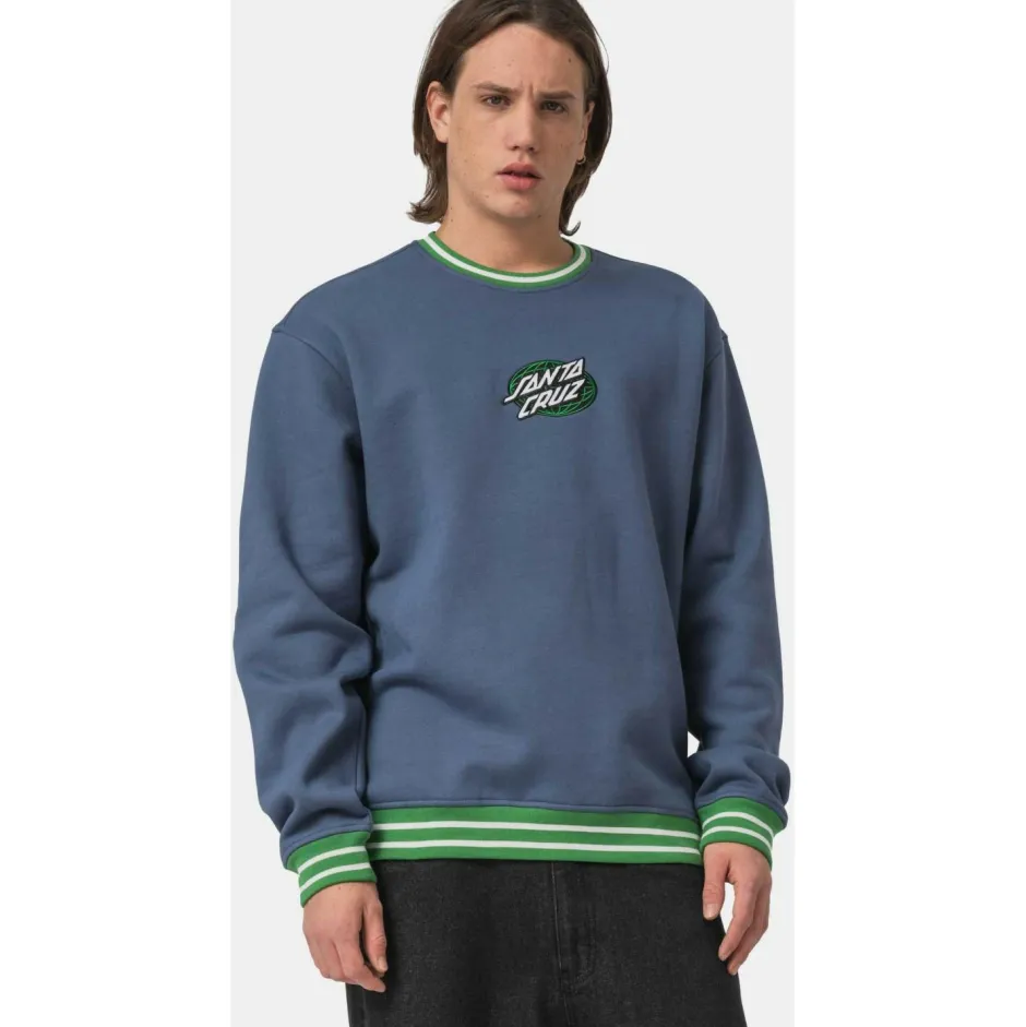 Santa Cruz Pullover & Hoodies|Alltagsbekleidung-- Global Oval Dot Front Crew - Pullover Heritage Blue