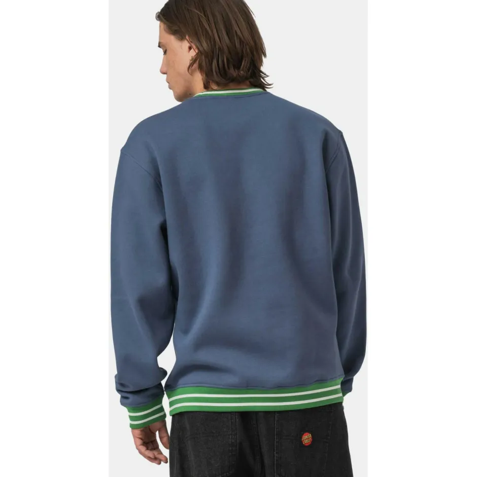 Santa Cruz Pullover & Hoodies|Alltagsbekleidung-- Global Oval Dot Front Crew - Pullover Heritage Blue