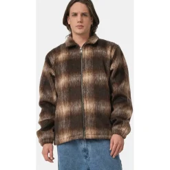 Santa Cruz Jacken|Alltagsbekleidung-- Hideout Jacket - Fleecejacke Brown Check