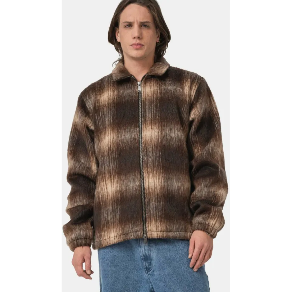 Santa Cruz Jacken|Alltagsbekleidung-- Hideout Jacket - Fleecejacke Brown Check