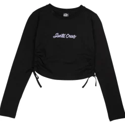 Santa Cruz Shirts, Hemden & Longsleeves|Alltagsbekleidung-- Women's Love Script Strip Tie L/S Top - Longsleeve Black