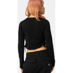 Santa Cruz Shirts, Hemden & Longsleeves|Alltagsbekleidung-- Women's Love Script Strip Tie L/S Top - Longsleeve Black