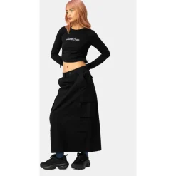 Santa Cruz Shirts, Hemden & Longsleeves|Alltagsbekleidung-- Women's Love Script Strip Tie L/S Top - Longsleeve Black