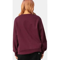 Santa Cruz - Women's Ribbon Script Front Crew - Pullover Dark Cherry Best
